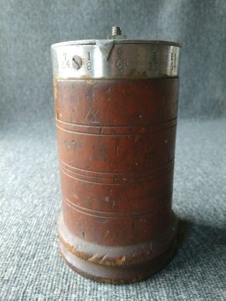 Vintage Handmade Wooden Drill Bit Index Holder