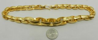 Robert Lee Morris Designer Signed Gold Tone Graduating Heavy Link Necklace 17.  5 "