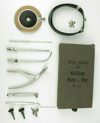 Ww2 Medical Sanitäts Tools Arztl Geräte Kehlkopf Nase U.  Ohr Wehrmacht Drk Medic