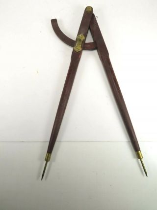 Carpenters Caliper Tool - Bubinga Wood And Brass,  Hand Made,  Large