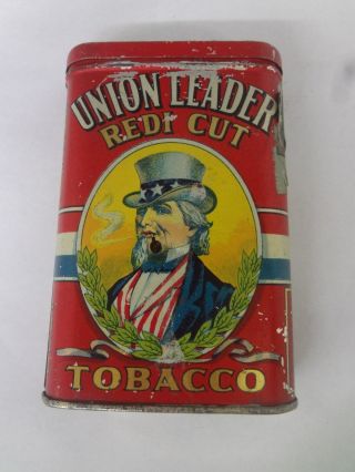 Vintage Advertising Union Leader Vertical Pocket Tin Collectible 773 -