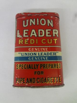 VINTAGE ADVERTISING UNION LEADER VERTICAL POCKET TIN COLLECTIBLE 773 - 2