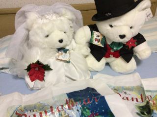 Santa Bear 2000 - Wedding Groom Bride Mr Mrs - Dayton Hudson Marshall Fields -