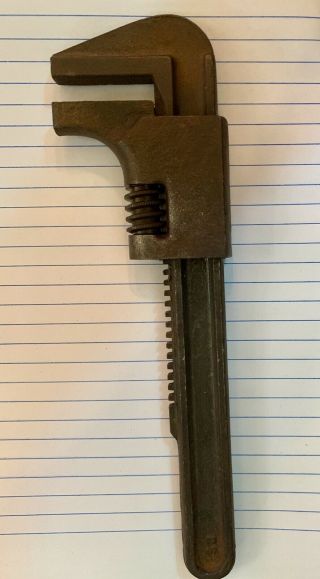 Vintage 9 Inch Auto Adjustable Monkey Pipe Wrench.