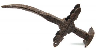 Ancient Rare Viking European Medieval Iron Battle Axe Hammer Beak 14 - 16th Ad