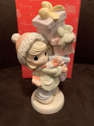 Precious Moments Figurine Sharing The Joys Of Christmas 619005 Great Gift