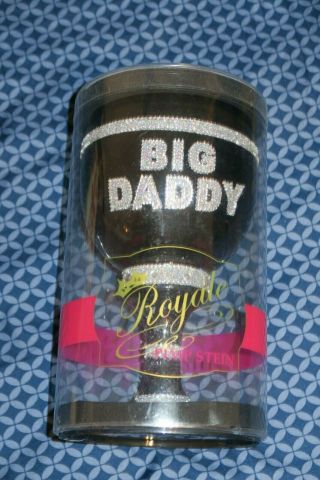 Big Daddy By Royale Black Glass Stein Chalice Party Cup 44oz