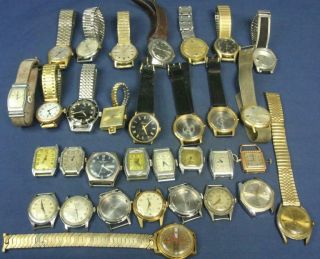 E 99.  Watch Maker 27 Vintage Mechanical Gents Wrist Watches,  Jules Jurgensen,  B