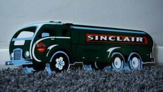 Vintage Sinclair Sign Gas Motor Oil Metal Station Pump Plate Dino Gasoline Rare