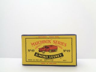 Orig.  Box - 1958 Moko Lesney Matchbox No.  49 