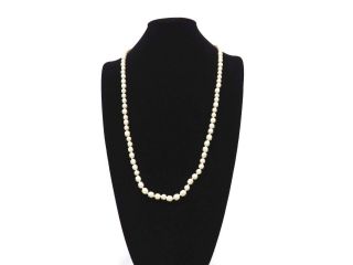 Vintage Designer Miriam Haskell Signed Baroque Faux Pearl 32 " Fashion Necklace