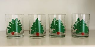 Dayton Hudson Luminarc 1988 Holiday Christmas Tree Confetti Lowball Glasses - 4