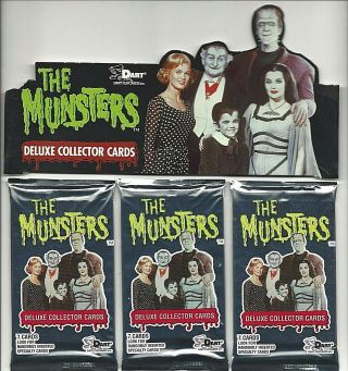 The Munsters Trading Cards 3 Packs 1996 Dart Flipcards