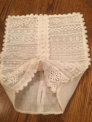 Vintage Handmade Lace Pillow Cover Delicately Constructed – A Treasure