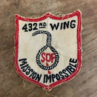 Vintage Vietnam War Era Us Air Force 432nd Wing Sof Mission Impossible Patch