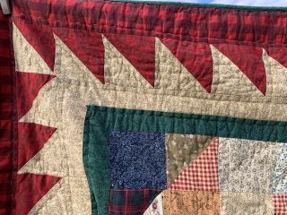 At Home America Brand Red & Black Buffalo Check Plaid Cotton Factory Made Quilt 3