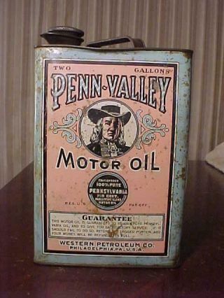 Two Gallon Penn Valley Motor Oil Can