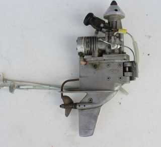 Vintage K&b 35 Torpedo Rc Outboard Engine W/ Lower Attachment & Propeller Kb