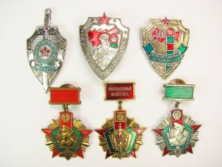 Light And Heavy Badges Awards Border Troops Of The Ussr Kgb Cheka