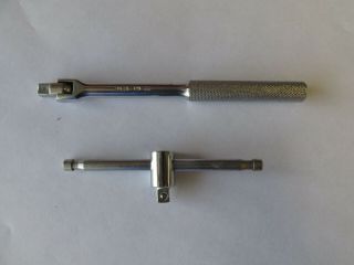 Vintage Giller Tools Usa 1/4 " Drive Sliding T - Bar 42m & 1/4 " Breaker Bar 18m