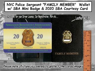 2020 Nyc Police Sergeant Sba Mini Badge Wallet Card Set - Not Pba Sba Cea Dea Lba