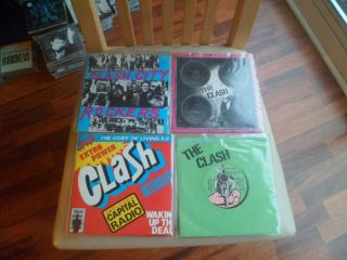 The Clash - Joblot Of 4 X 7  Singles All Uk Picture Sleeve Singles