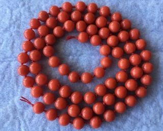 Antique Old Natural Red Coral Necklace Other Coral Amber Gold Jewelrys