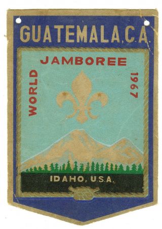 1967 World Jamboree Idaho Bsa Boy Scouts Of America Guatemala C.  A.  Centroamerica