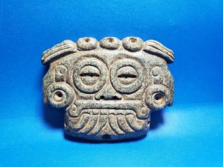 Pre - Columbian Aztec Tlaloc Pendant
