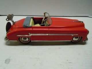 Vintage 1950 ' s Germany Ford Convert Tin Wind Up Sports Car. 3