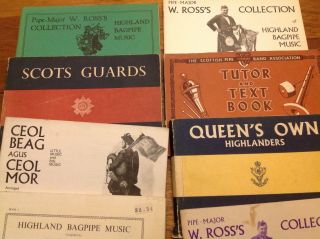 12 Vintage Bagpipe Sheet Music Books Queen 
