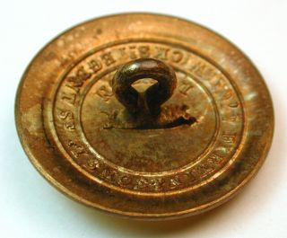 Antique Brass Livery Button with Swan on Crown Image 1 