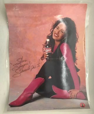 Selena Quintanilla 1994 Rare Official Coca Cola Poster Advertise