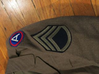 1944 DATED 34 L WW2 Ike Jacket Uniform Herman D.  Oritsky Staff Sergt.  3rd Army 2