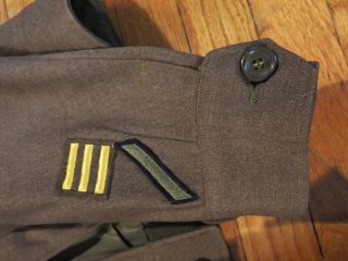 1944 DATED 34 L WW2 Ike Jacket Uniform Herman D.  Oritsky Staff Sergt.  3rd Army 3