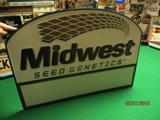 Midwest Seed Genetics 2007,  Embossed Feed Dealer Sign Scioto Sign Co.