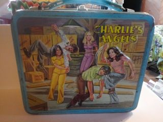 Vintage Charlies Angels Metal Embossed Lunch Box 1978 Aladdin Usa