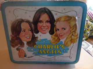 Vintage Charlies Angels Metal Embossed Lunch Box 1978 Aladdin USA 2