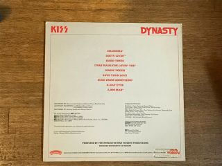 Kiss WLP w/ Poster - Dynasty - White Label Promo - Casablanca Records NBLP - 7152 2