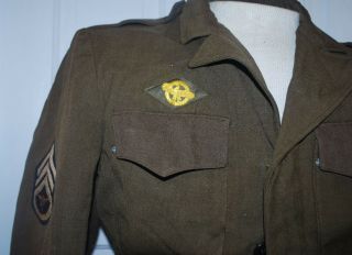 WW2 Ike Jacket U.  S.  AAF Army Air Corps Air Force Coat WWII CUT DOWN IKE 3