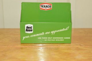 Vintage Metal Texaco Restroom Comments Box Green,  Tape Adhesive