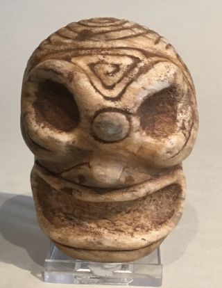 Taino Marble Head Cemi/stamp Precolumbian