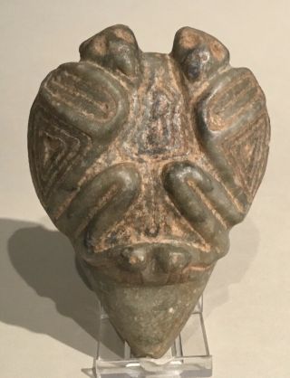 Taino Twin Full Figure Marble Ax.  Precolumbian