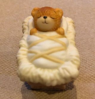 Vintage 1986 Enesco Lucy And Me Bear Nativity Baby Jesus With Sticker