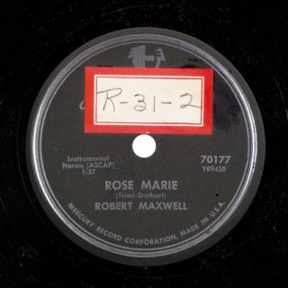 ROBERT MAXWELL: Ebb Tide US Mercury Pop Classical 70177 ’53 78 E HEAR 3
