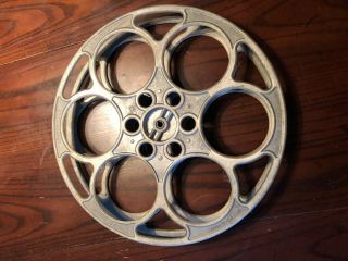 Vintage Cast Aluminum 35mm Goldberg Bros Movie Projector Film Reel 6 Hole