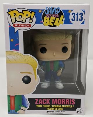 Funko Pop Television Zack Morris Saved By The Bell Vaulted Pop Protector Figure