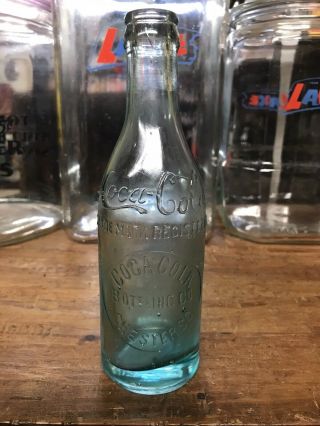 Rare Vintage Coca Cola Center Slug Bottle Chester South Carolina Straight Side