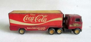 Vintage Old Rare Coca Cola Ad And Deliver Buddy L Small Truck Toy Made In Japan