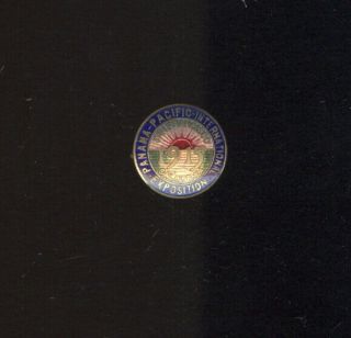 Enameled Brass Pin,  1915 Panama Pacific International Exposition Adv.
